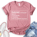 retired t shirt for women heather mauve