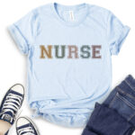 retro nurse t shirt baby blue
