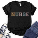 retro nurse t shirt black