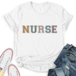 retro nurse t shirt for women white