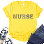 retro nurse t shirt for women yellow