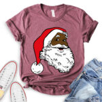 santa-t-shirt-heather-maroon