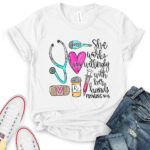 she works willingly with her hands proverbs 3113 t shirt for women white