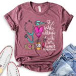 she works willingly with her hands proverbs 3113 t shirt heather maroon
