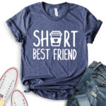 short best friends t shirt for women heather navy
