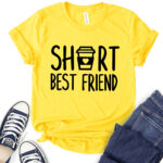 short best friends t shirt for women yellow