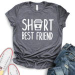 short best friends t shirt heather dark grey