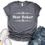 star baker t shirt for women heather dark grey