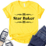 star baker t shirt for women yellow