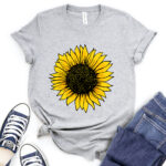 sunflower t shirt for women heather light grey