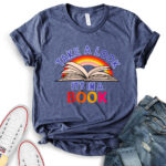 take a look its in a book t shirt for women heather navy