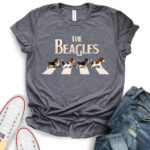 the beagles t shirt for women heather dark grey