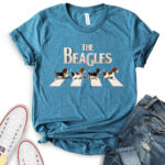 the beagles t shirt for women heather deep teal