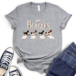 the beagles t shirt for women heather light grey