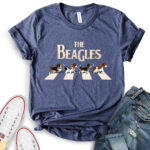 the beagles t shirt for women heather navy