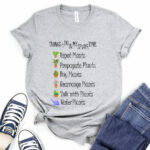 things i do in my spare time plants t shirt for women heather light grey