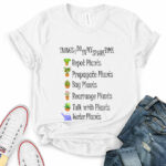 things i do in my spare time plants t shirt for women white