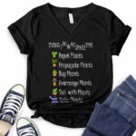 things i do in my spare time plants t shirt v neck for women black