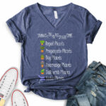 things i do in my spare time plants t shirt v neck for women heather navy