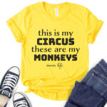 this is my circus t shirt for women yellow
