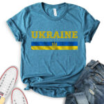ukraine flag t shirt for women heather deep teal