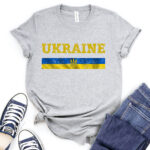 ukraine flag t shirt for women heather light grey