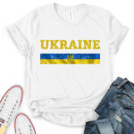 ukraine flag t shirt for women white