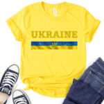 ukraine flag t shirt for women yellow