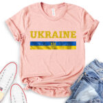 ukraine flag t shirt heather peach