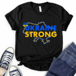 ukraine strong t shirt for women black