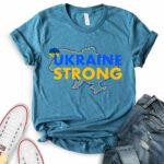 ukraine strong t shirt for women heather deep teal