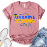 ukraine strong t shirt for women heather mauve