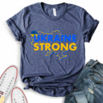 ukraine strong t shirt for women heather navy