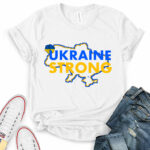ukraine strong t shirt for women white