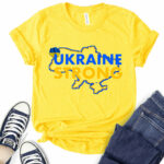 ukraine strong t shirt for women yellow
