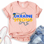ukraine strong t shirt heather peach