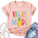 vacay mode t shirt heather peach