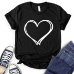 valentines day t shirt for women black