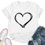 valentines day t shirt for women white
