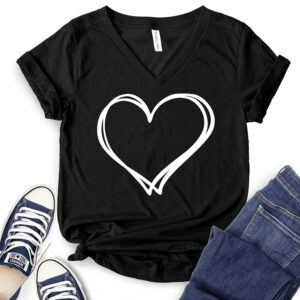 Valentines Day T-Shirt V-Neck for Women 2