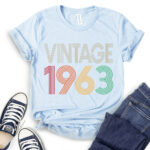 vintage 1963 t shirt for women baby blue
