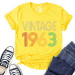 vintage 1963 t shirt for women heather yellow
