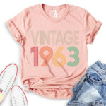 vintage 1963 t shirt for women heather peach