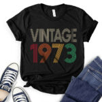Vintage 1973 t-shirt for women black