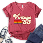 vintage-1983-v-neck-t-shirt-for-women-heather-cardinal
