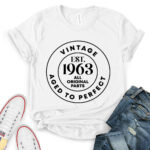 vintage est 1963 t shirt for women white