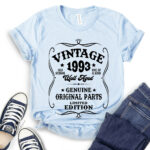 Vintage well aged 1993 t-shirt baby blue