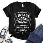 Vintage well aged 1993 t-shirt for women black