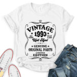 Vintage well aged 1993 t-shirt for women white