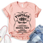 Vintage well aged 1993 t-shirt heather peach